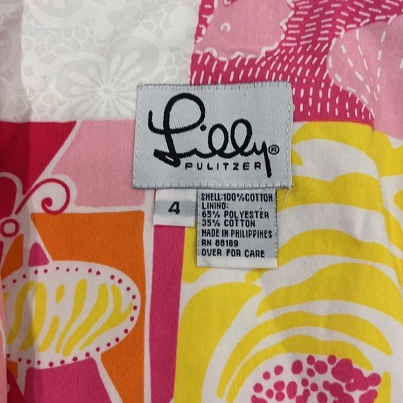 COPY - LILLY PULITZER Beach Umbrella/Multi Fun Patch reversible skirt - Picture 4 of 6